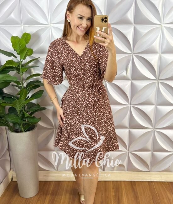 Vestido Envelope Abigail - Marrom - Milla Chic