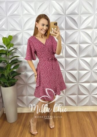 Milla Chic - millachic com br vestido envelope abigail vermelho 2 Vestido Envelope Abigail - Cereja - Milla Chic