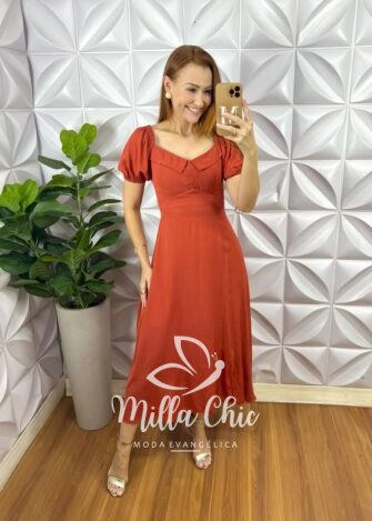 Vestido Florence - Terracota - Milla Chic