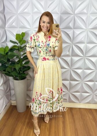 Vestido Flórida Lesie Algodão Estampada - Milla Chic