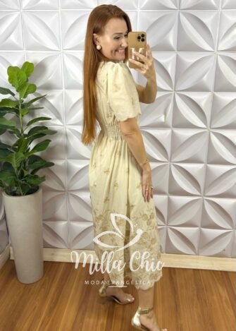 Vestido Hadassa Lesie Algodão 3D - Milla Chic