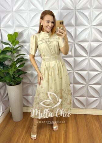 Vestido Hadassa Lesie Algodão 3D - Milla Chic