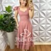 Vestido Paris Em Linho - Rosé - Milla Chic
