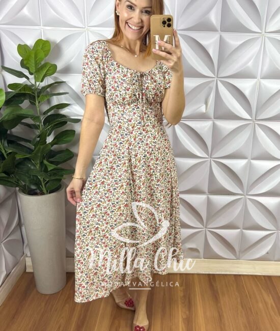 Vestido Lia Camponesa - Branco - Milla Chic