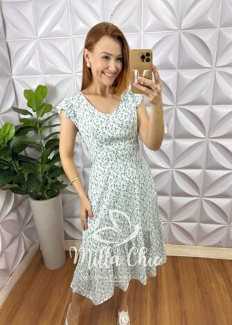 Vestido Safira Viscolinho - Branco - Milla Chic