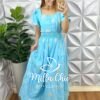 Milla Chic - millachic com br vestido sonia dunna bordado azul Vestido Sônia Dunna Bordado - Azul - Milla Chic