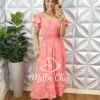 Vestido Sônia Dunna Bordado -Rosa - Milla Chic