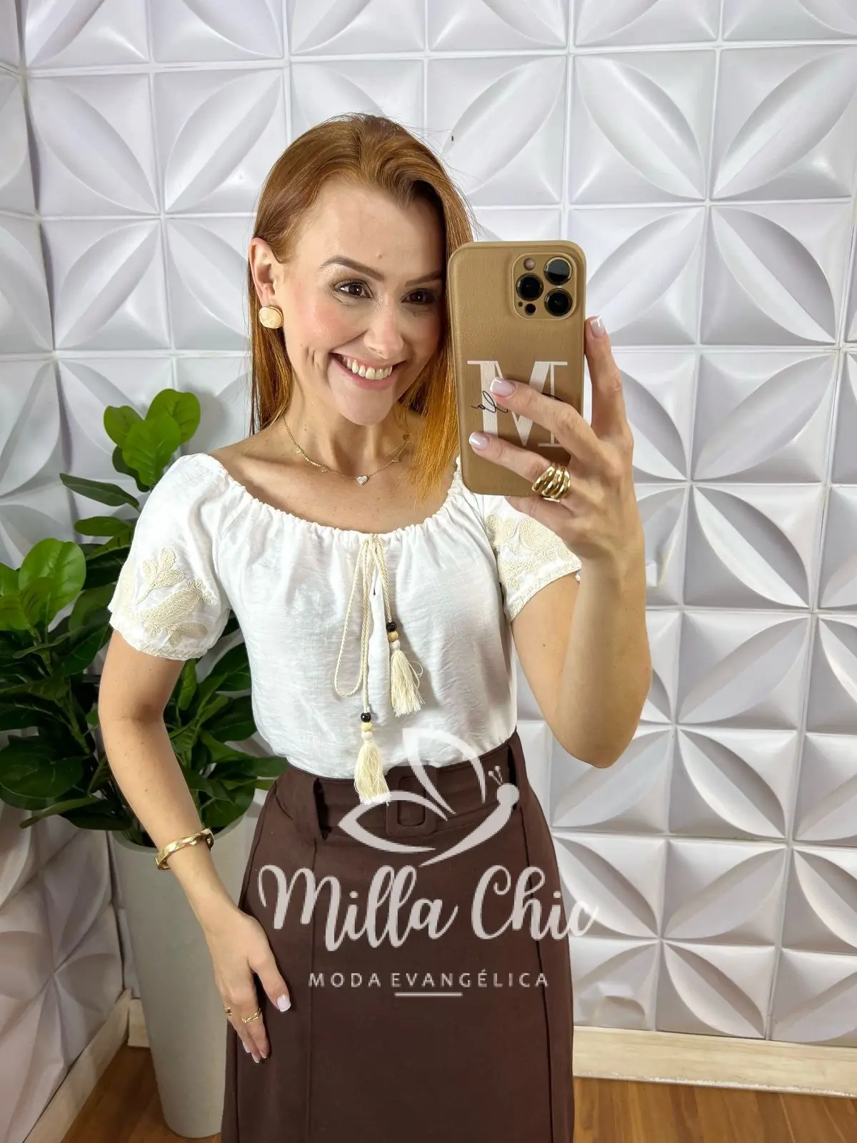 Blusa Zoe Bordada – Branca – Milla Chic Blusa Zoe Bordada - Branca - Milla Chic