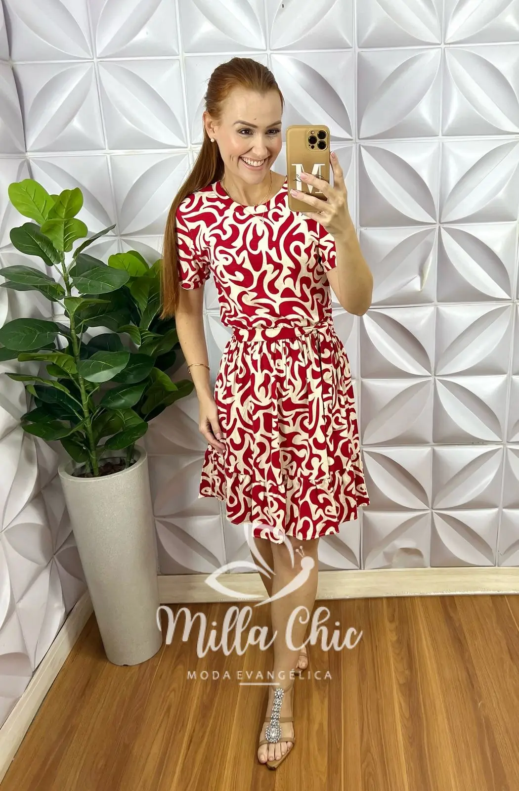 Vestido Lourdes Comfy Chic – Vermelho – Milla Chic Vestido Lourdes Comfy Chic - Vermelho - Milla Chic