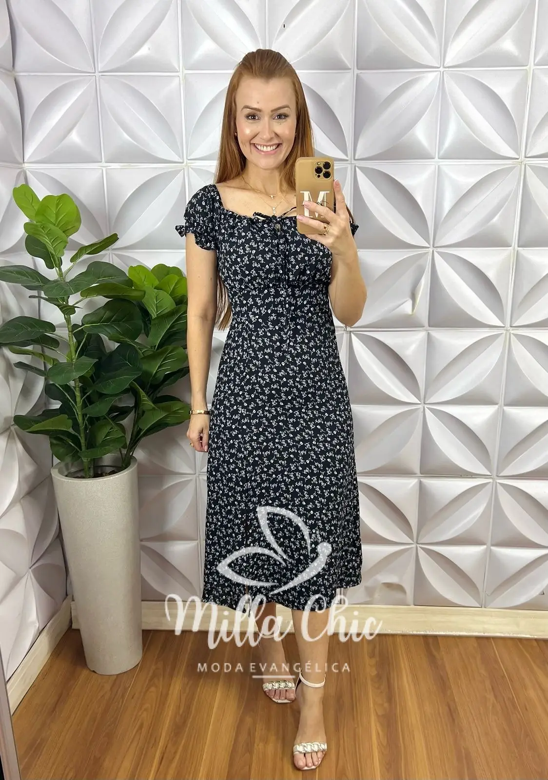 Vestido Camponesa Reto – Preto – Milla Chic Vestido Camponesa Reto - Preto - Milla Chic