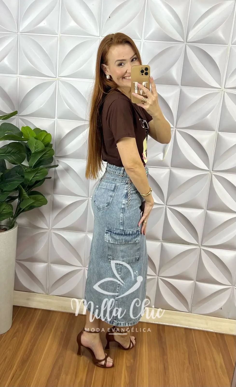 Saia Jeans Lala – Milla Chic Saia Jeans Lala - Milla Chic