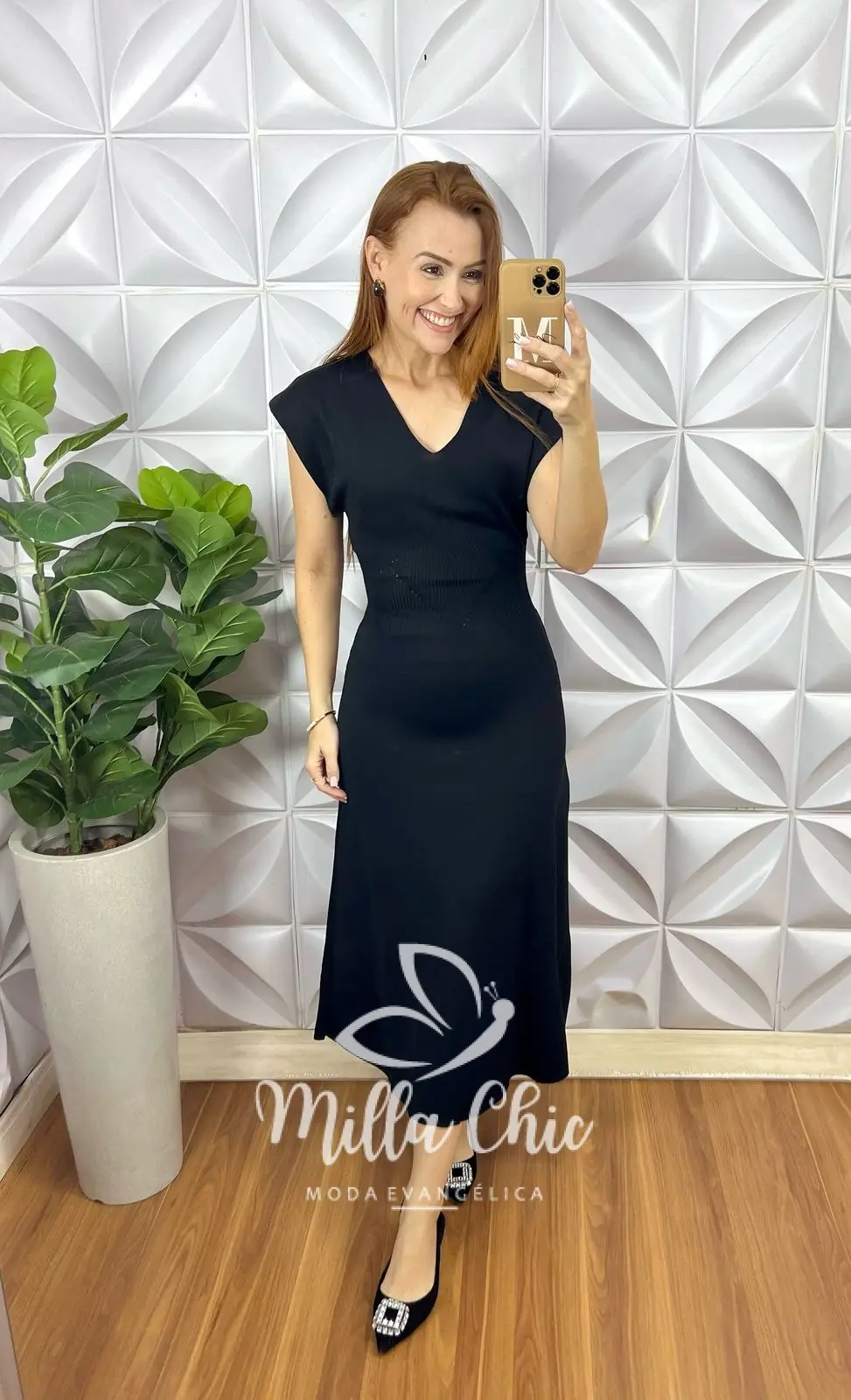 Vestido Miss Em Tricot Modal – Preto – Milla Chic Vestido Miss Em Tricot Modal - Preto - Milla Chic