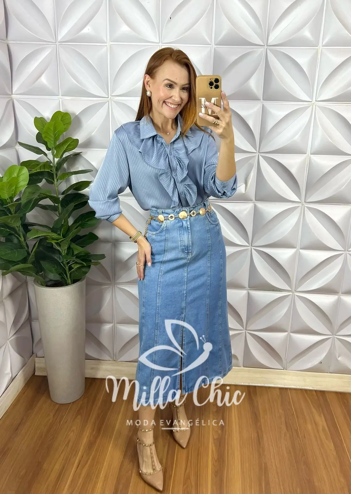 Saia Jeans Lili – Milla Chic Saia Jeans Lili - Milla Chic