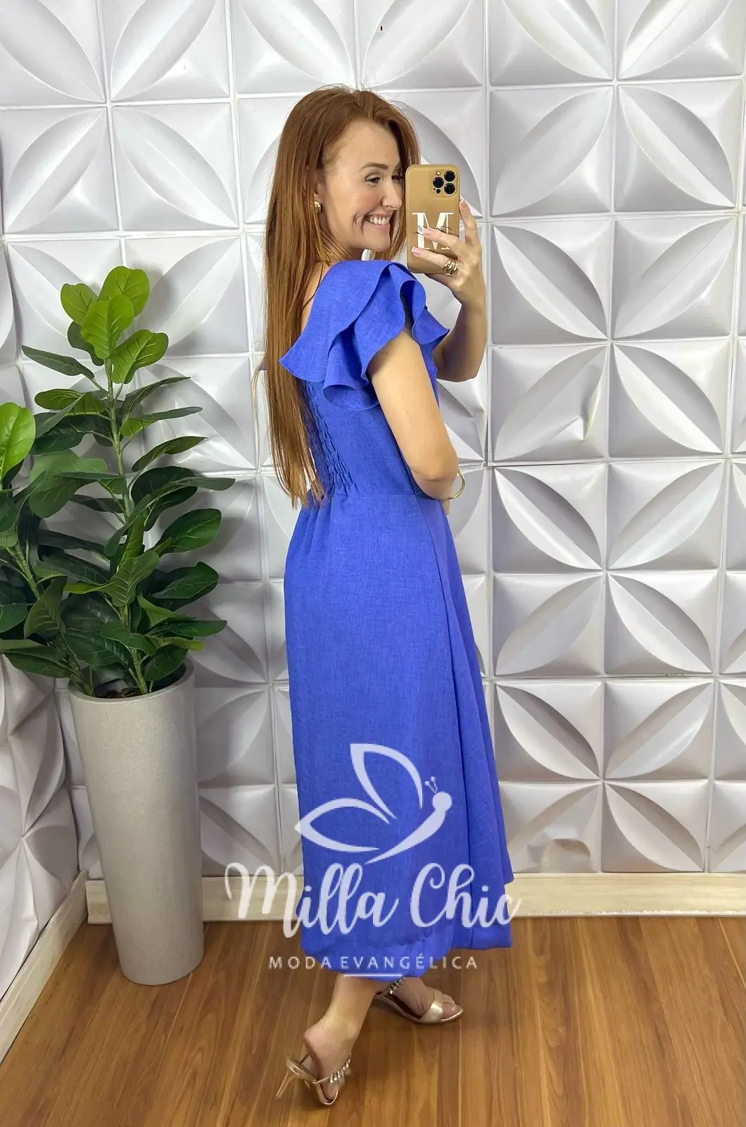 Vestido Áustria Em Linho – Azul – Milla Chic Vestido Áustria Em Linho - Azul - Milla Chic
