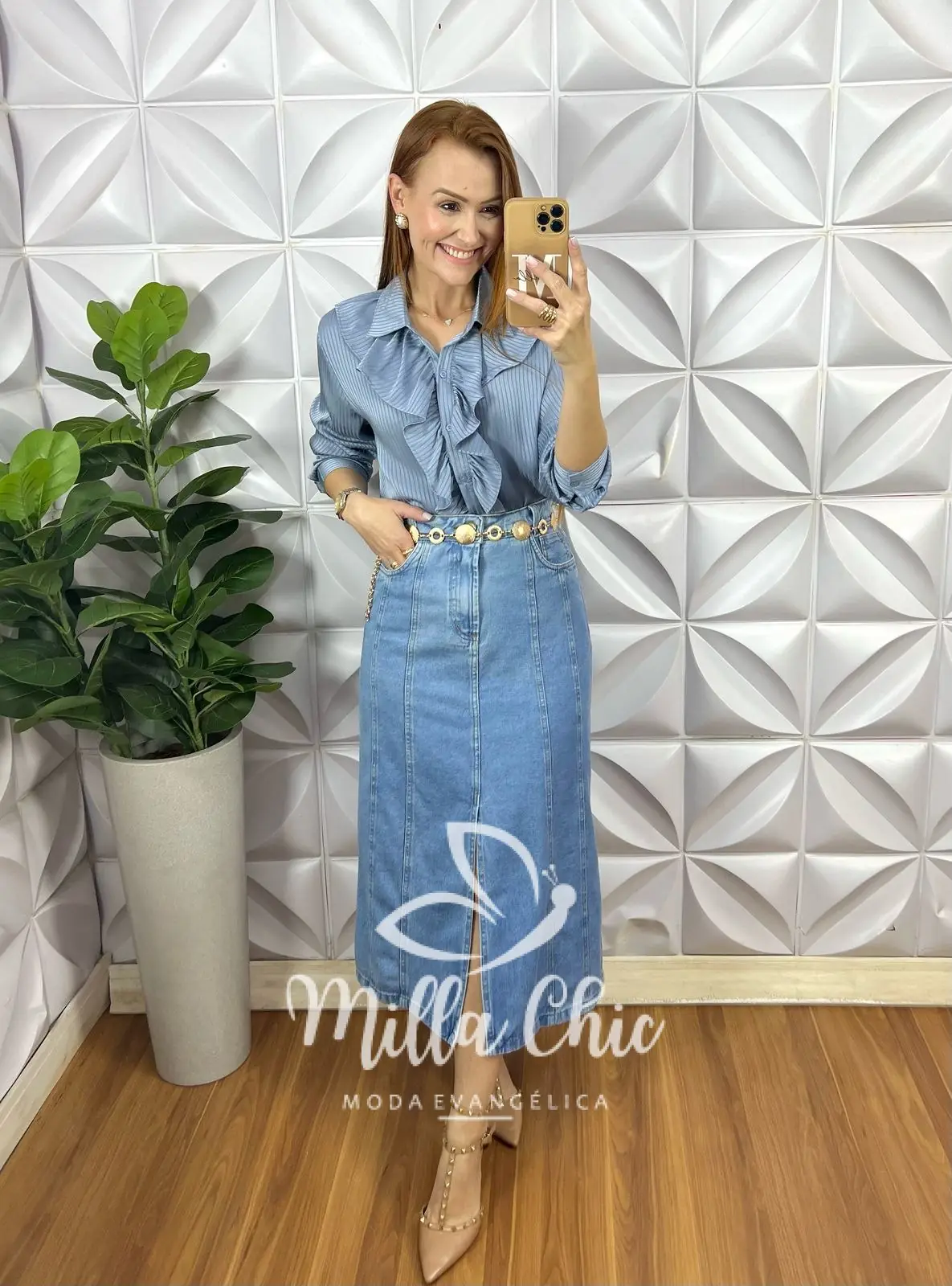 Saia Jeans Lili – Milla Chic Saia Jeans Lili - Milla Chic