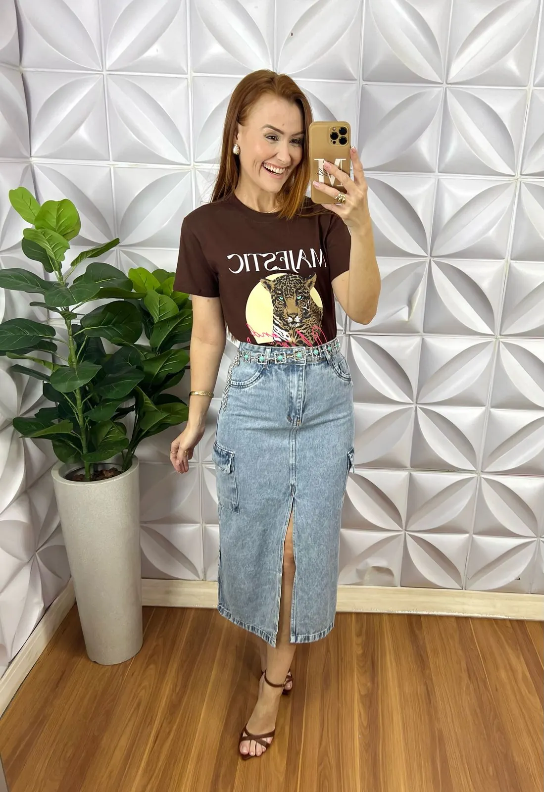 Saia Jeans Lala – Milla Chic Saia Jeans Lala - Milla Chic