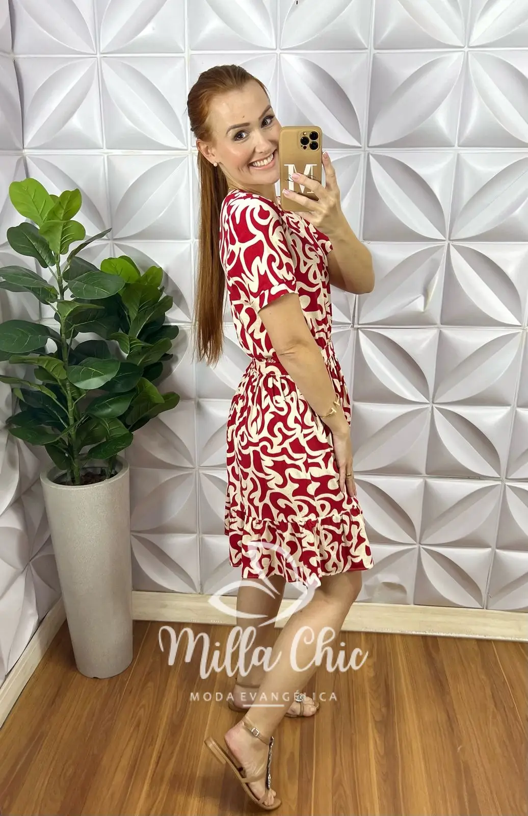 Vestido Lourdes Comfy Chic – Vermelho – Milla Chic Vestido Lourdes Comfy Chic - Vermelho - Milla Chic