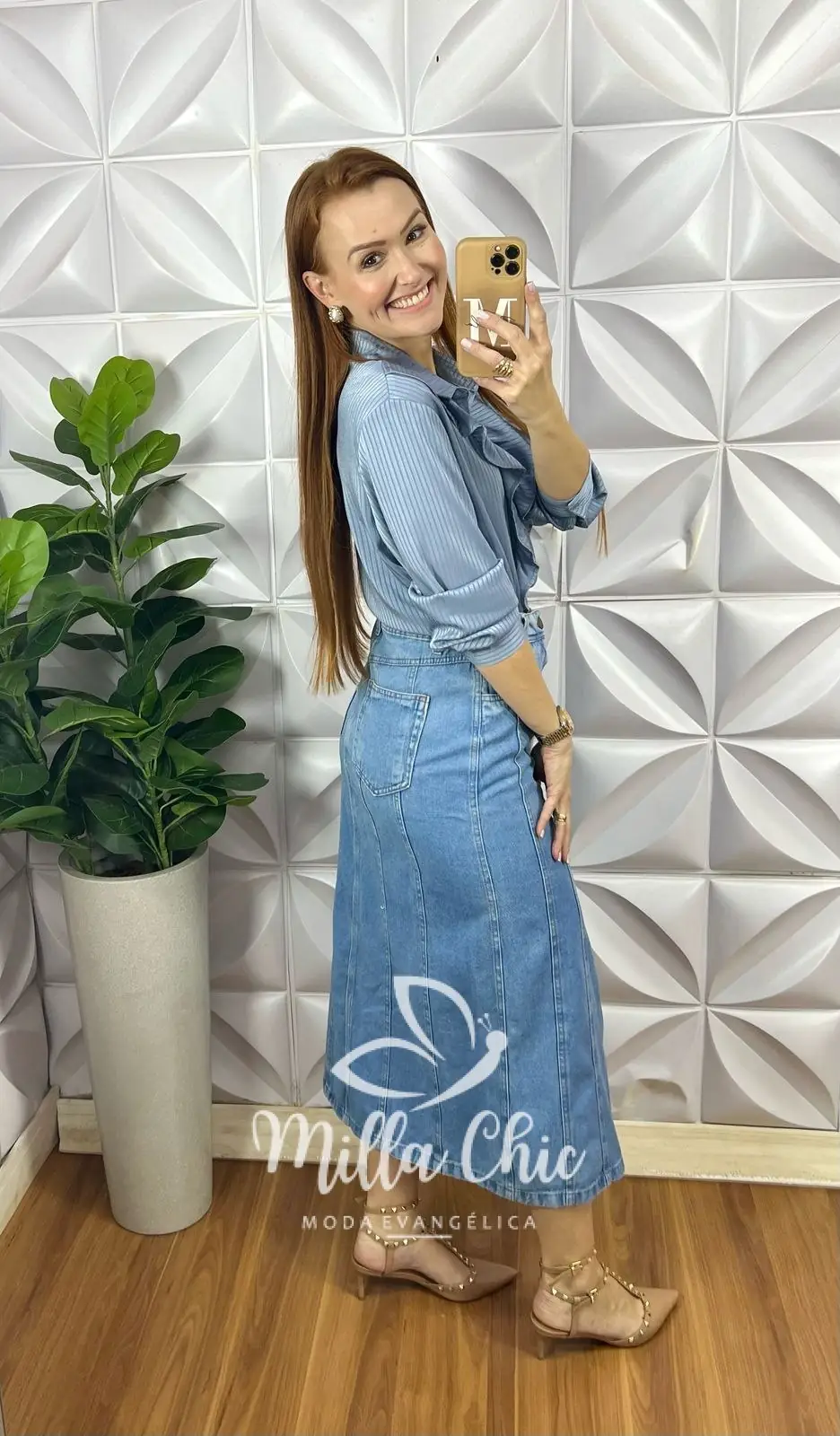 Saia Jeans Lili – Milla Chic Saia Jeans Lili - Milla Chic