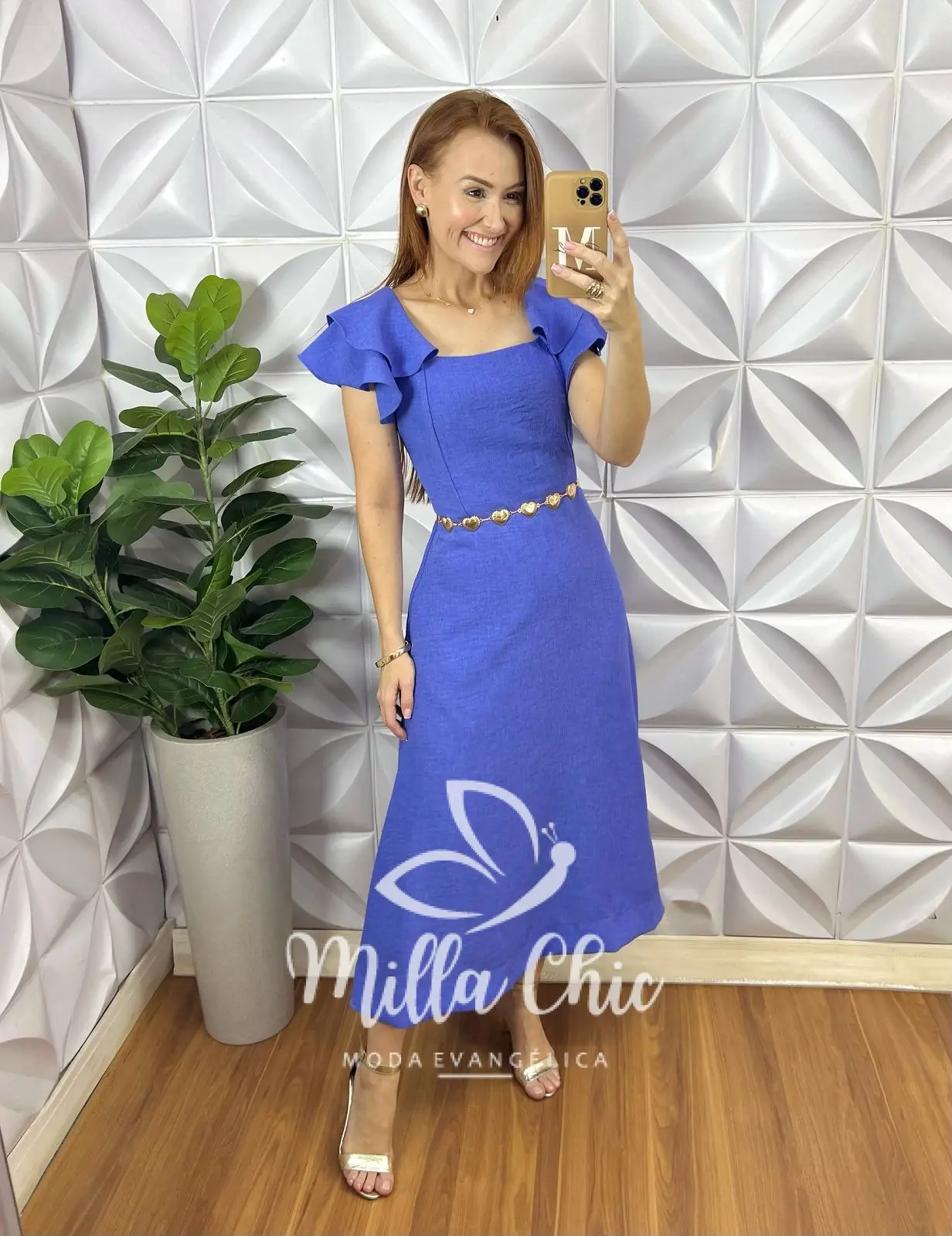 Vestido Áustria Em Linho – Azul – Milla Chic Vestido Áustria Em Linho - Azul - Milla Chic