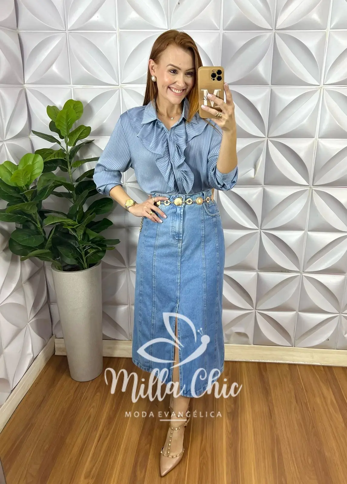 Saia Jeans Lili – Milla Chic Saia Jeans Lili - Milla Chic