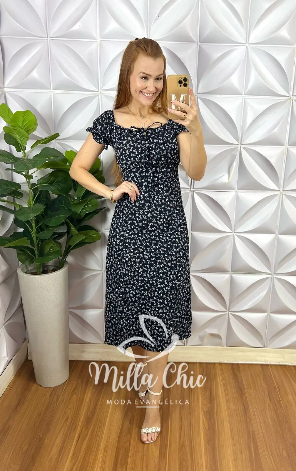 Vestido Camponesa Reto – Preto – Milla Chic Vestido Camponesa Reto - Preto - Milla Chic