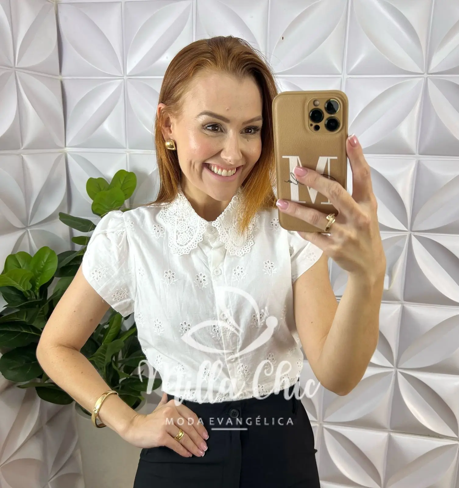 Camisa Betina Em Lesie Algodão Bordado – Branca – Milla Chic Camisa Betina Em Lesie Algodão Bordado - Branca - Milla Chic