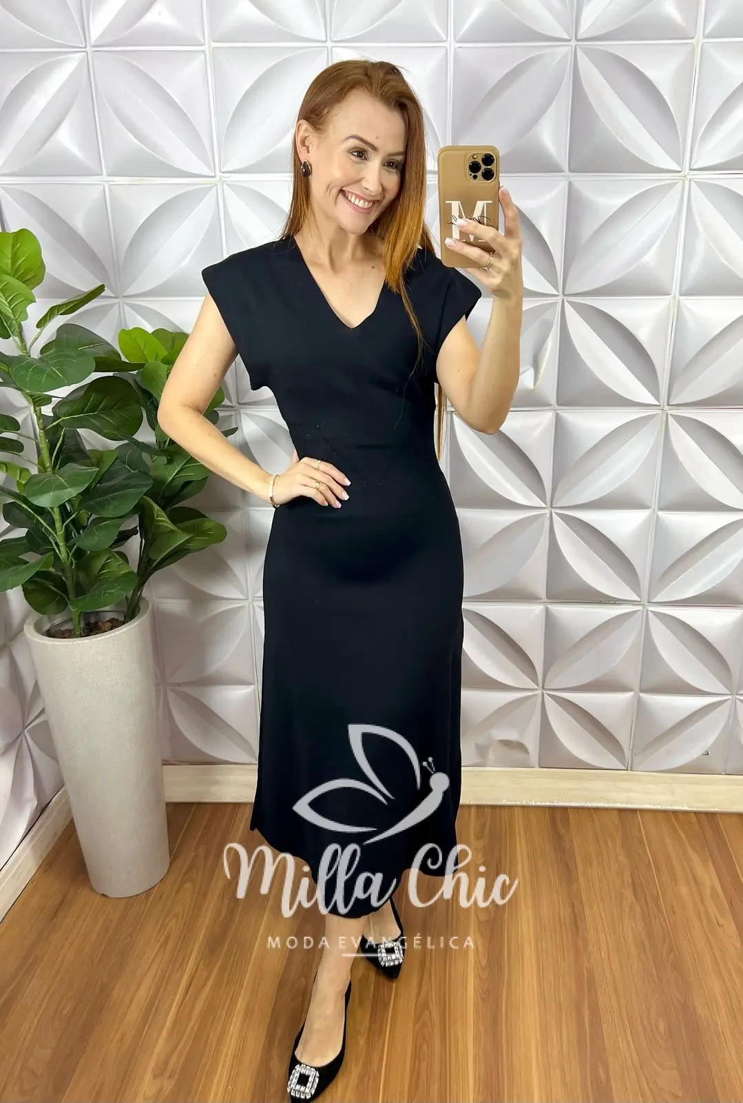 Vestido Miss Em Tricot Modal – Preto – Milla Chic Vestido Miss Em Tricot Modal - Preto - Milla Chic