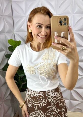 Blusa Filipinas Bordado Em Cordone - Branca - Milla Chic