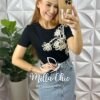 Milla Chic - millachic com br blusa filipinas bordado em cordone preta Blusa Filipinas Bordado Em Cordone - Preta - Milla Chic
