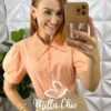 Milla Chic - millachic com br blusa gigi lesie com gola em guipper verde copia 4 Blusa Gigi Lesie Com Gola Em Guipper - Laranja - Milla Chic