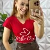 Milla Chic - millachic com br blusa joana em tricot modal branca copia Blusa Joana Em Tricot Modal - Vermelha - Milla Chic