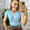 Blusa Joana Em Tricot Modal - Azul - Milla Chic