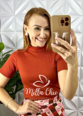 Blusa Paloma Canelada Básica E Chic - Milla Chic