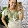 Blusa Zoe Bordada - Verde - Milla Chic