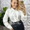 Camisa Natasha Em Cetim - Branca - Milla Chic