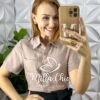 Milla Chic - millachic com br camisa suriane branca copia Camisa Suriane - Marrom - Milla Chic