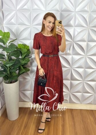 Milla Chic - millachic com br conjunto aruna em viscolinho vermelho 5 Conjunto Aruna Em Viscolinho - Vermelho - Milla Chic