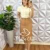 Milla Chic - millachic com br saia albania em alfaiataria marrom 4 Saia Albânia Em Alfaiataria - Marrom - Milla Chic