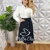 Milla Chic - millachic com br saia apolonia em alfaiataria plissada preta Saia Apolónia Em Alfaiataria Plissada - Preta - Milla Chic