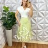 Saia Argélia Em Bordado Bordone - Verde - Milla Chic