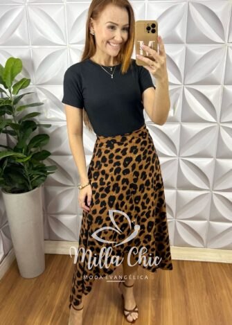 Saia Envelope Ayla Em Viscolinho - Milla Chic