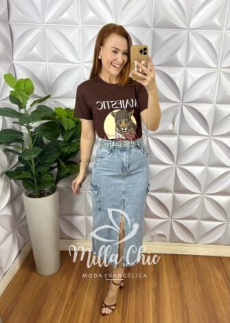 Saia Jeans Lala - Milla Chic