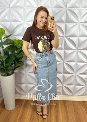 Milla Chic - millachic com br saia jeans lala Saia Jeans Lala - Milla Chic