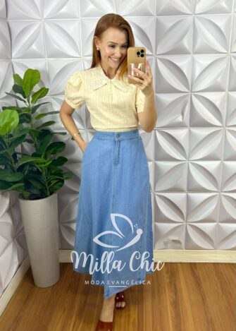 Milla Chic - millachic com br saia jeans lena 3 Saia Jeans Lena - Milla Chic