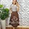 Milla Chic - millachic com br saia kora em sarja areia copia Saia Stella Em Alfaiataria - Marrom - Milla Chic