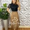 Saia Kora Em Sarja - Nude - Milla Chic