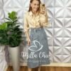 Milla Chic - millachic com br saia mafalda em linho com cinto cinza Saia Mafalda Em Linho Com Cinto - Cinza - Milla Chic