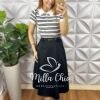 Saia Stella Em Alfaiataria - Preta - Milla Chic