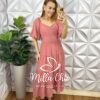 Vestido Antonella Em Chiffon - Rosa - Milla Chic