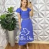 Milla Chic - millachic com br vestido austria em linho azul 3 Vestido Áustria Em Linho - Azul - Milla Chic